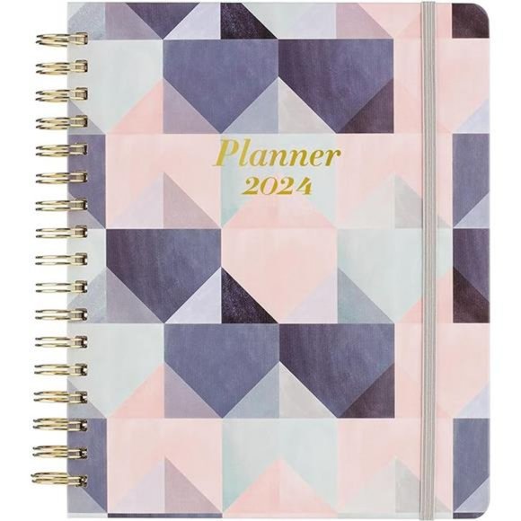2024 Weekly & Monthly Planner with Gift Box, Back Pocket + 12 Monthly Tabs - Picture 1 of 8